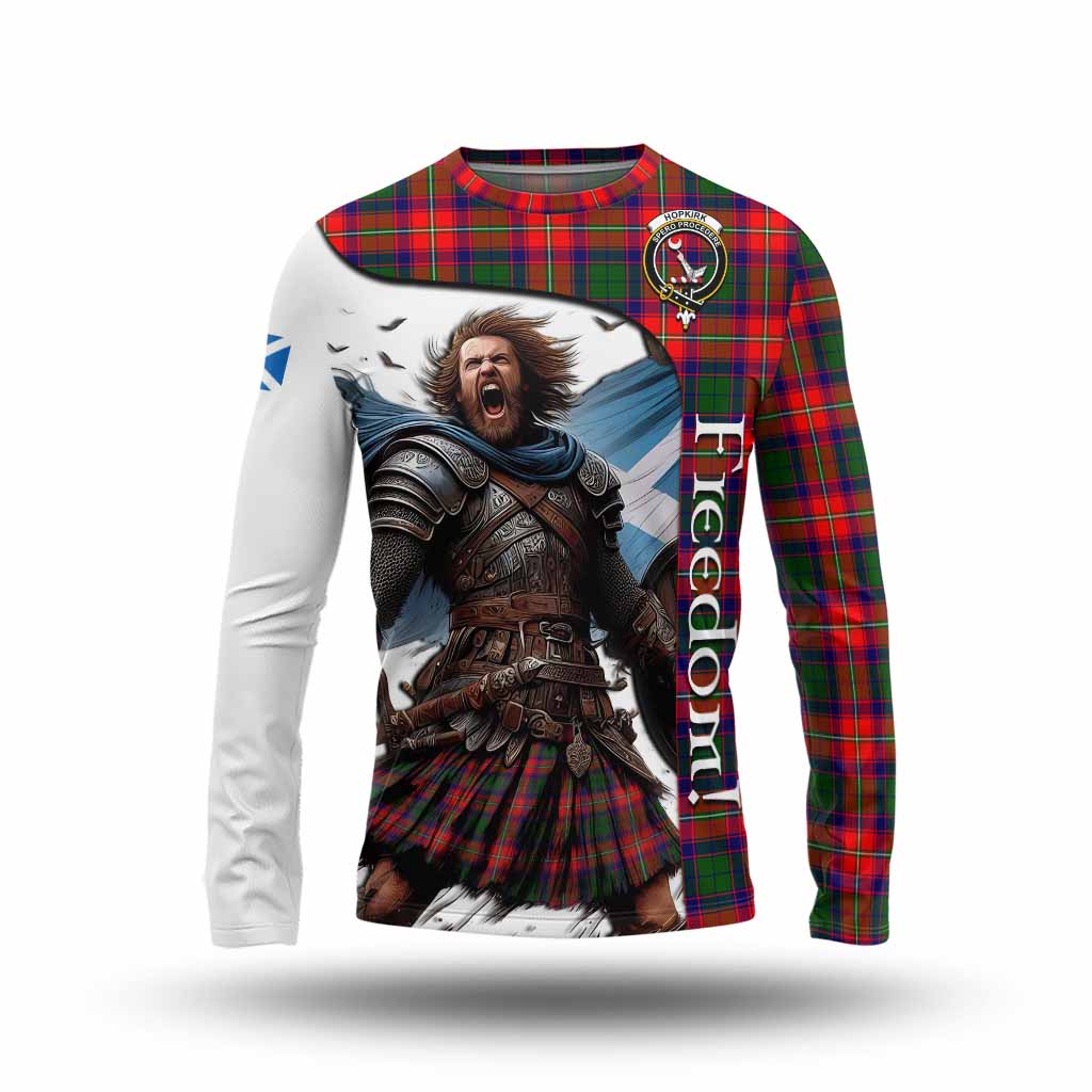 Tartan Vibes Clothing Hopkirk Crest Tartan Long Sleeve T-Shirt Inspired by the Freedom of Scottish Warrior