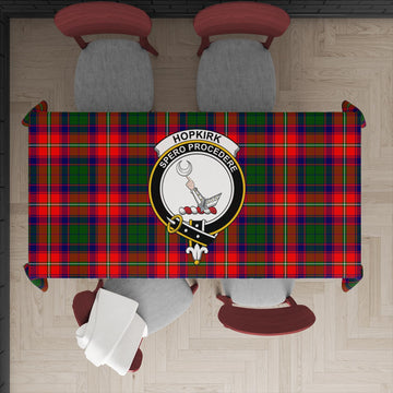 Hopkirk Tartan Tablecloth with Family Crest