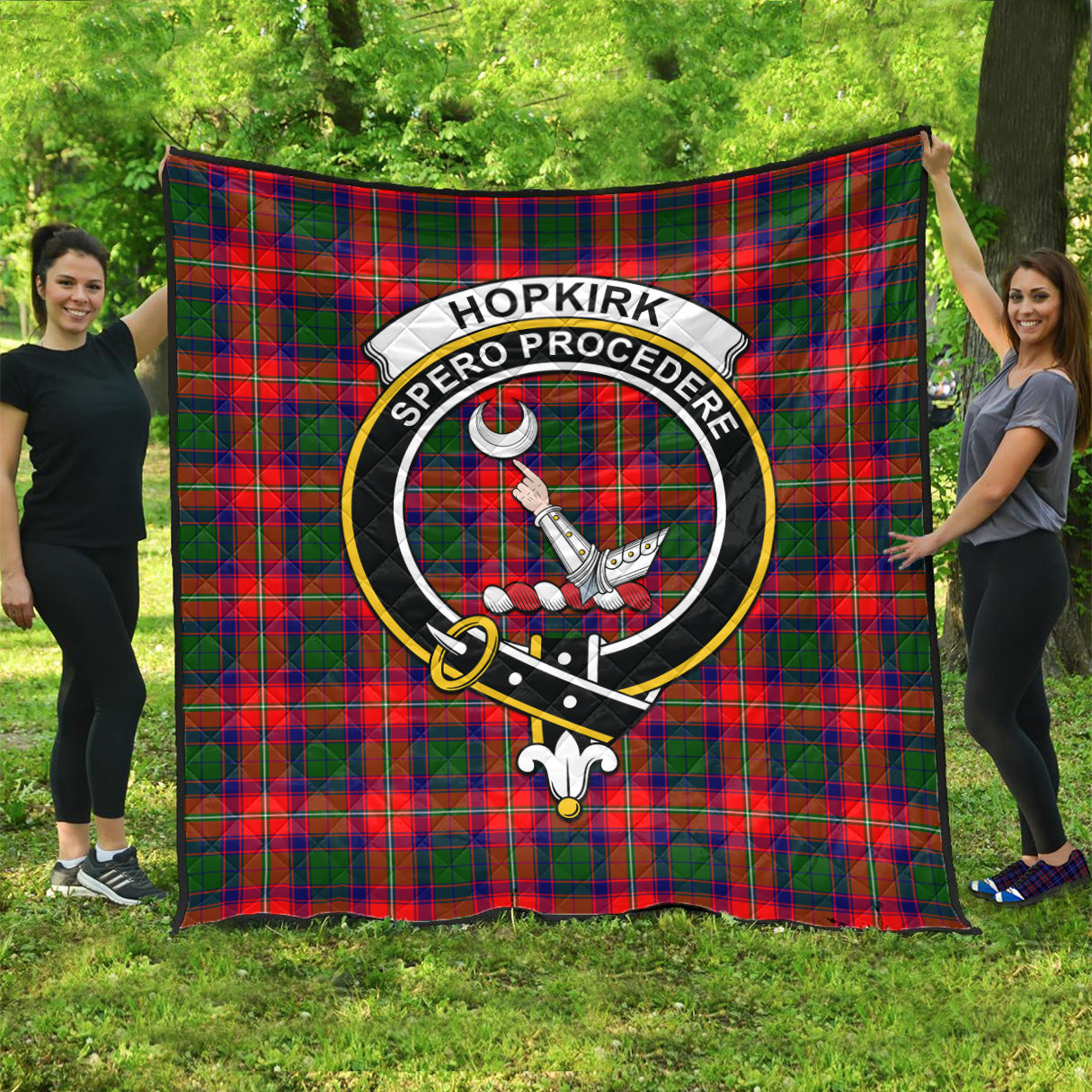 hopkirk-tartan-quilt-with-family-crest