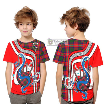 Hopkirk Tartan Kid T-Shirt with Epic Bagpipe Style