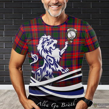 Hopkirk Tartan T-Shirt with Alba Gu Brath Regal Lion Emblem