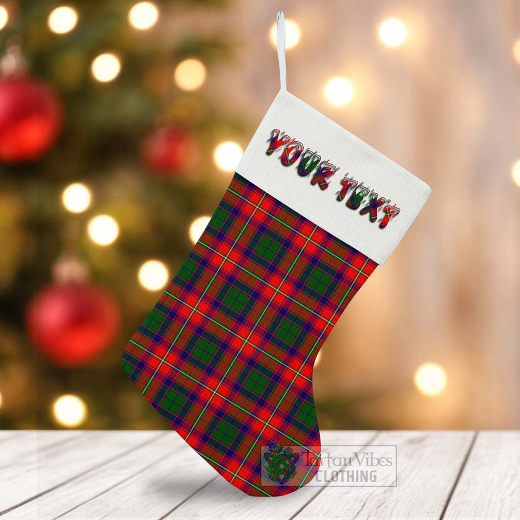 Tartan Vibes Clothing Hopkirk Tartan Christmas Stocking with Personalized Text