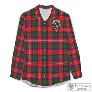 Hopkirk Tartan Womens Casual Shirt with Family Crest