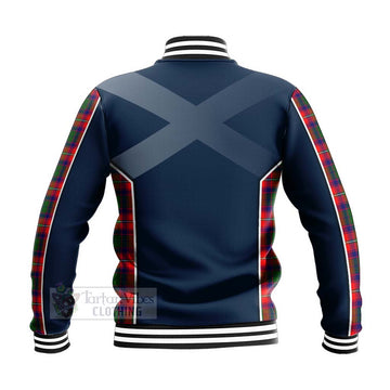 Hopkirk Tartan Baseball Jacket with Family Crest and Scottish Thistle Vibes Sport Style