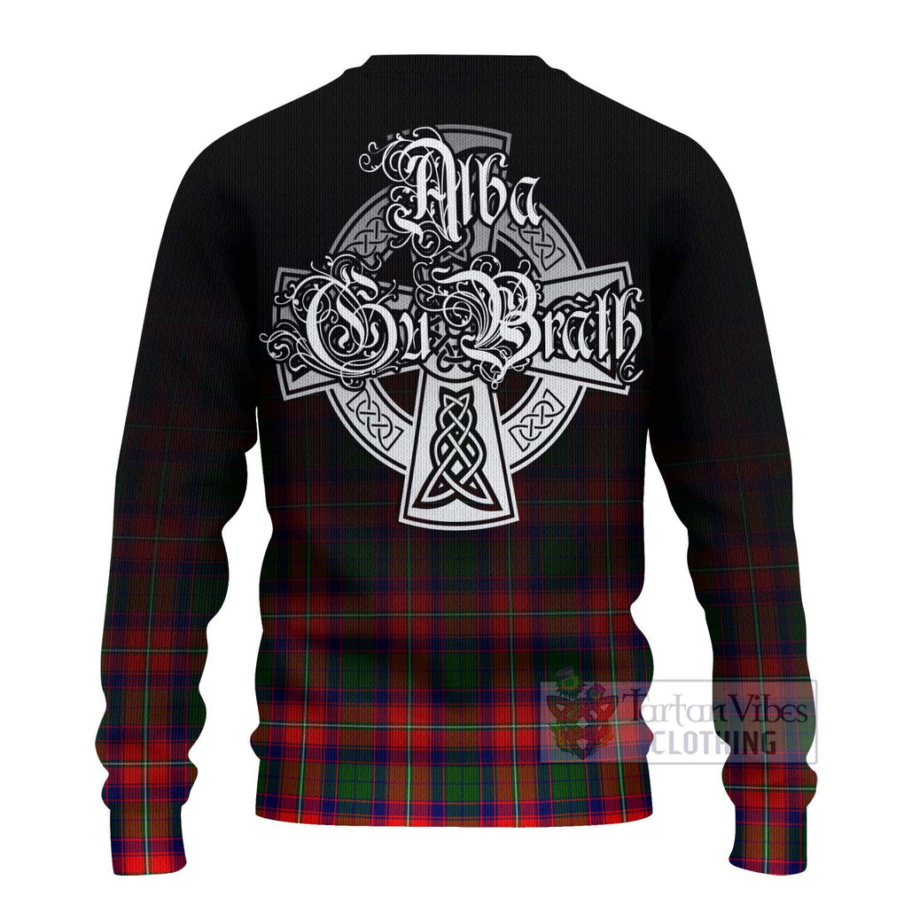 Tartan Vibes Clothing Hopkirk Tartan Knitted Sweater Featuring Alba Gu Brath Family Crest Celtic Inspired