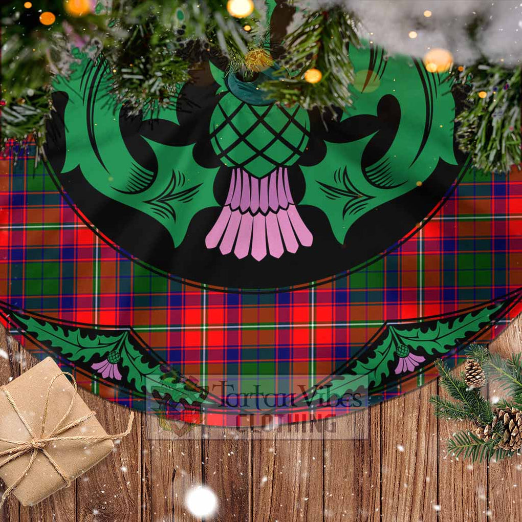 Tartan Vibes Clothing Hopkirk Tartan Christmas Tree Skirt Scottish Thistle Style