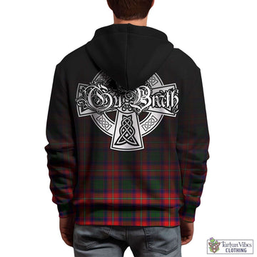 Hopkirk Tartan Hoodie Featuring Alba Gu Brath Family Crest Celtic Inspired