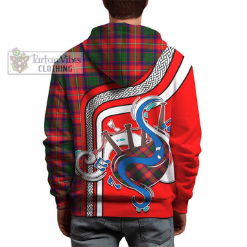 Hopkirk Tartan Hoodie with Epic Bagpipe Style