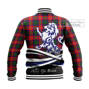 Hopkirk Tartan Baseball Jacket with Alba Gu Brath Regal Lion Emblem