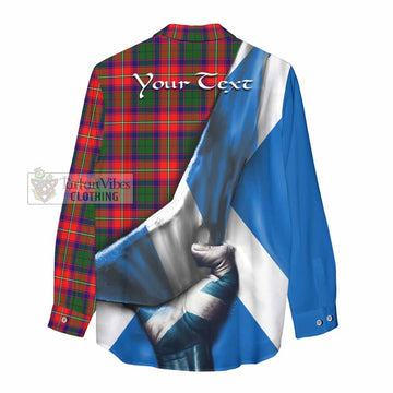 Hopkirk Tartan Women's Casual Shirt with Family Crest Scotland Patriotic Style