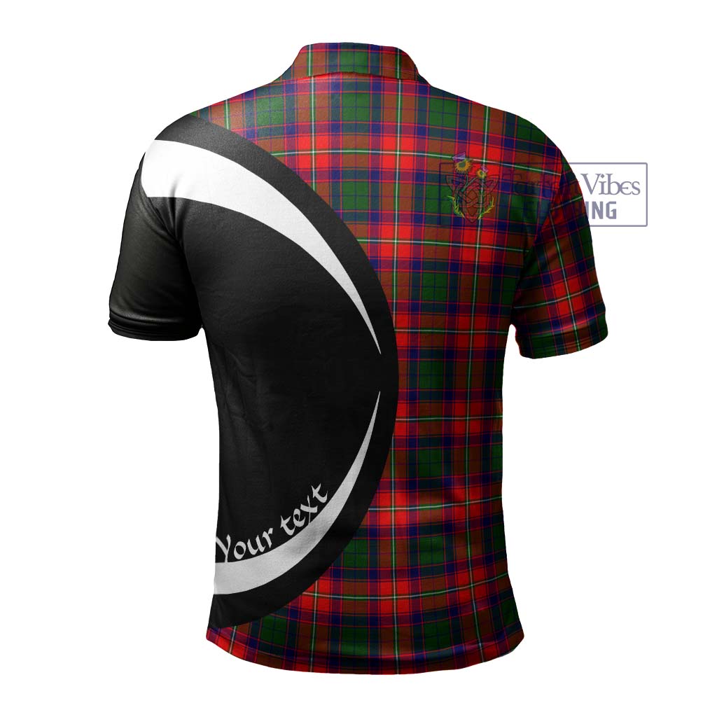 Hopkirk Tartan Men's Polo Shirt with Family Crest Circle Style - Tartan Vibes Clothing