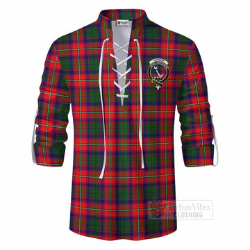 Hopkirk Tartan Ghillie Kilt Shirt with Family Crest DNA In Me Style