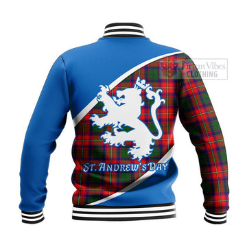 Hopkirk Family Crest Tartan Baseball Jacket Celebrate Saint Andrew's Day in Style