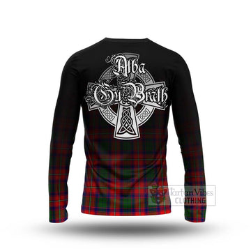 Hopkirk Tartan Long Sleeve T-Shirt Featuring Alba Gu Brath Family Crest Celtic Inspired