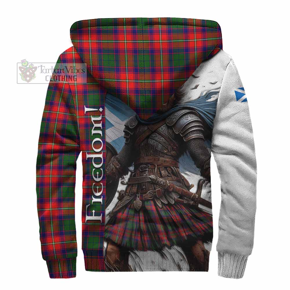 Tartan Vibes Clothing Hopkirk Crest Tartan Sherpa Hoodie Inspired by the Freedom of Scottish Warrior