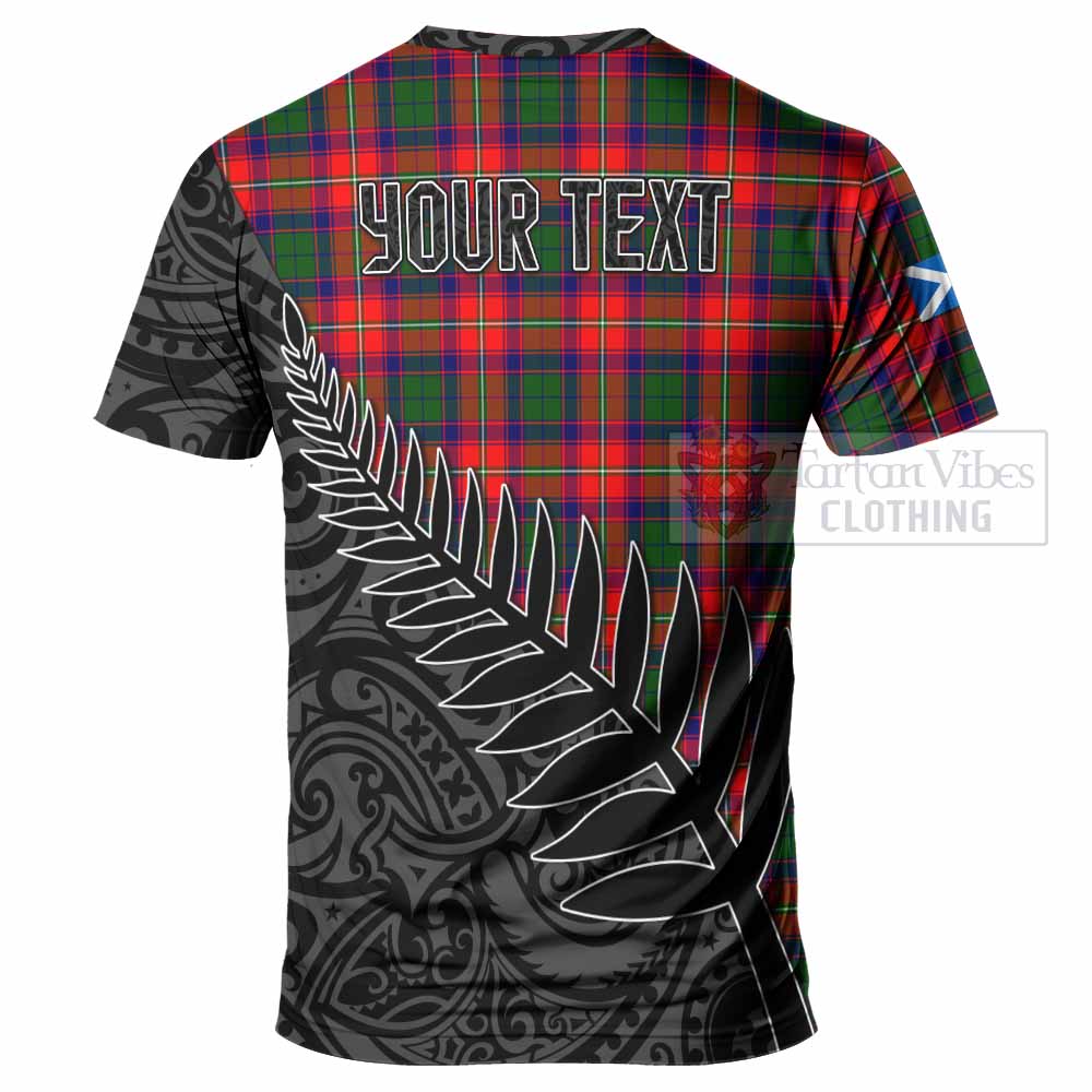 Tartan Vibes Clothing Hopkirk Crest Tartan T-Shirt with New Zealand Silver Fern Half Style