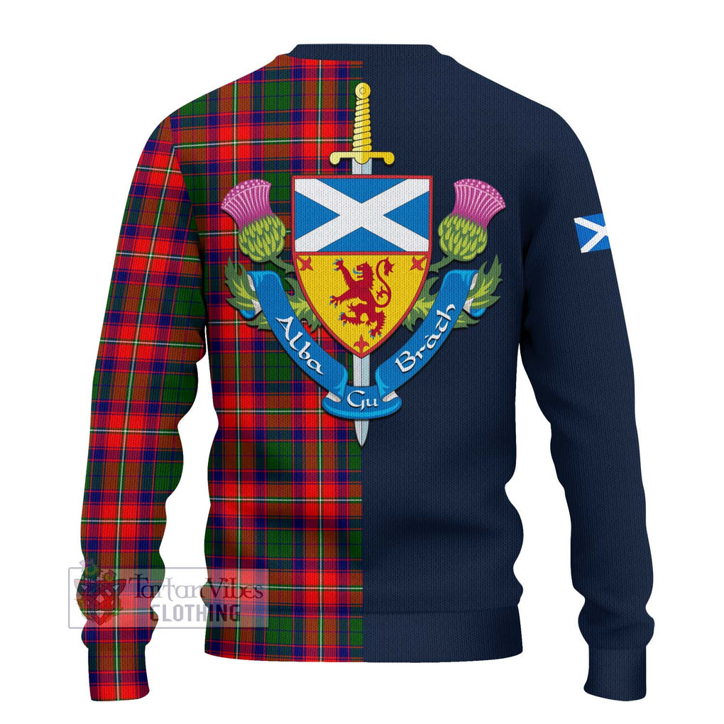 Tartan Vibes Clothing Hopkirk Tartan Knitted Sweater with Scottish Lion Royal Arm Half Style