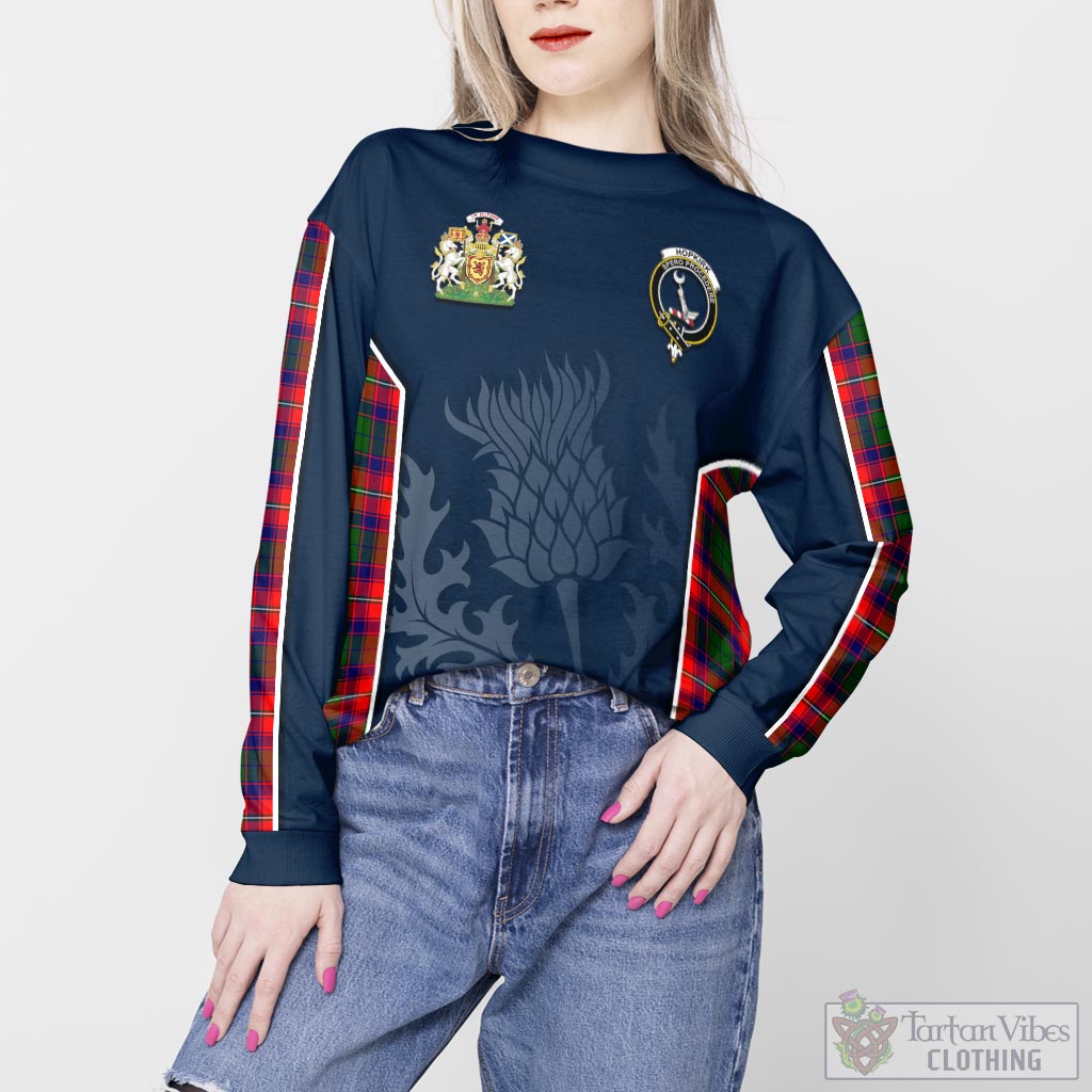 Tartan Vibes Clothing Hopkirk Tartan Sweatshirt with Family Crest and Scottish Thistle Vibes Sport Style