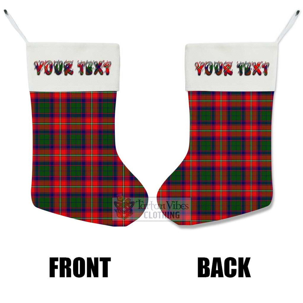 Tartan Vibes Clothing Hopkirk Tartan Christmas Stocking with Personalized Text