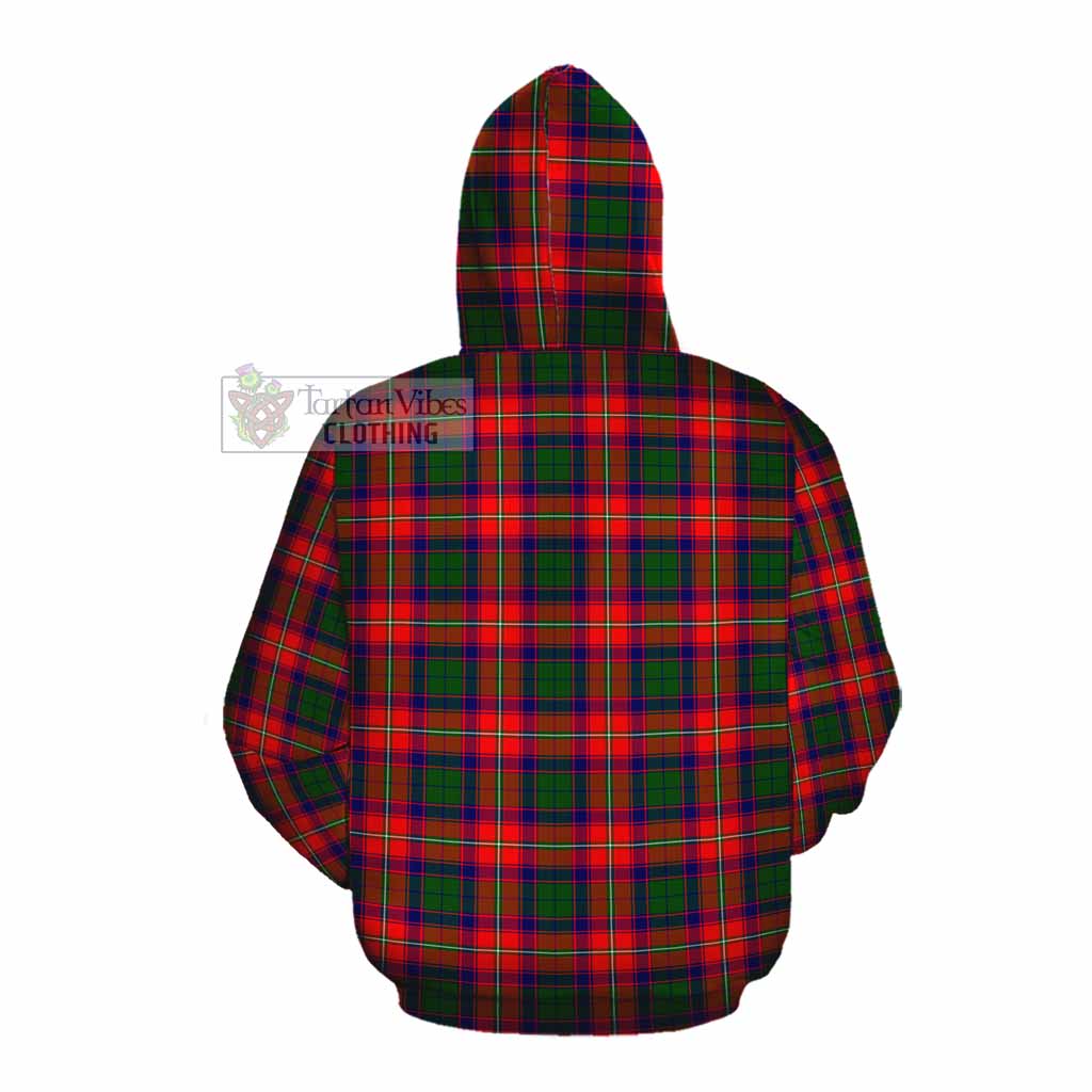 Tartan Vibes Clothing Hopkirk Tartan Cotton Hoodie with Family Crest DNA In Me Style