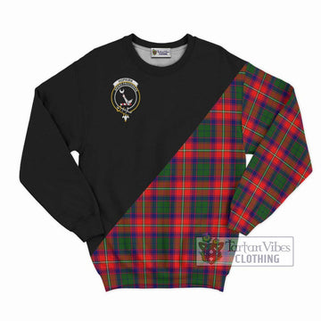 Hopkirk Tartan Sweatshirt with Family Crest and Military Logo Style