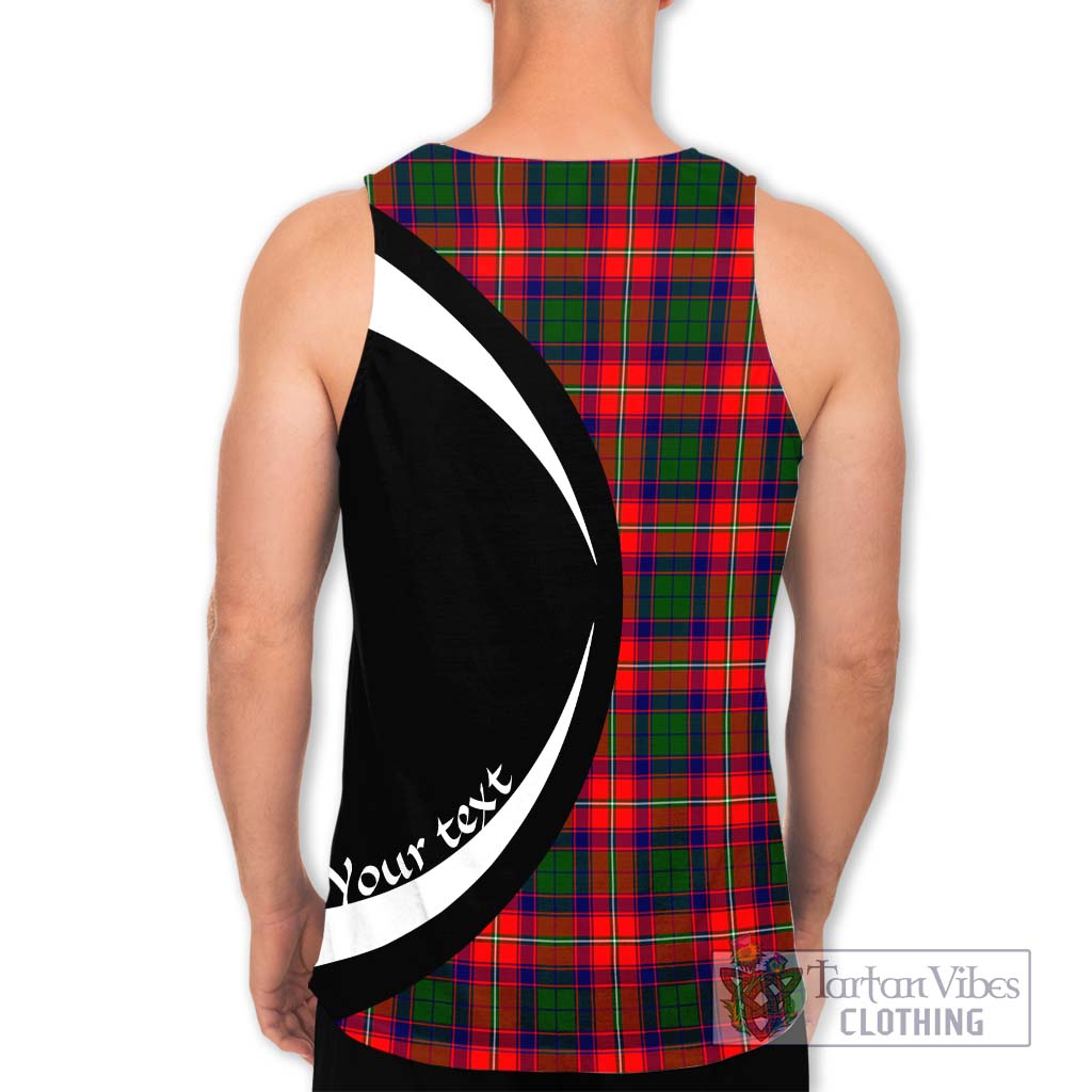 Hopkirk Tartan Men's Tank Top with Family Crest Circle Style - Tartan Vibes Clothing