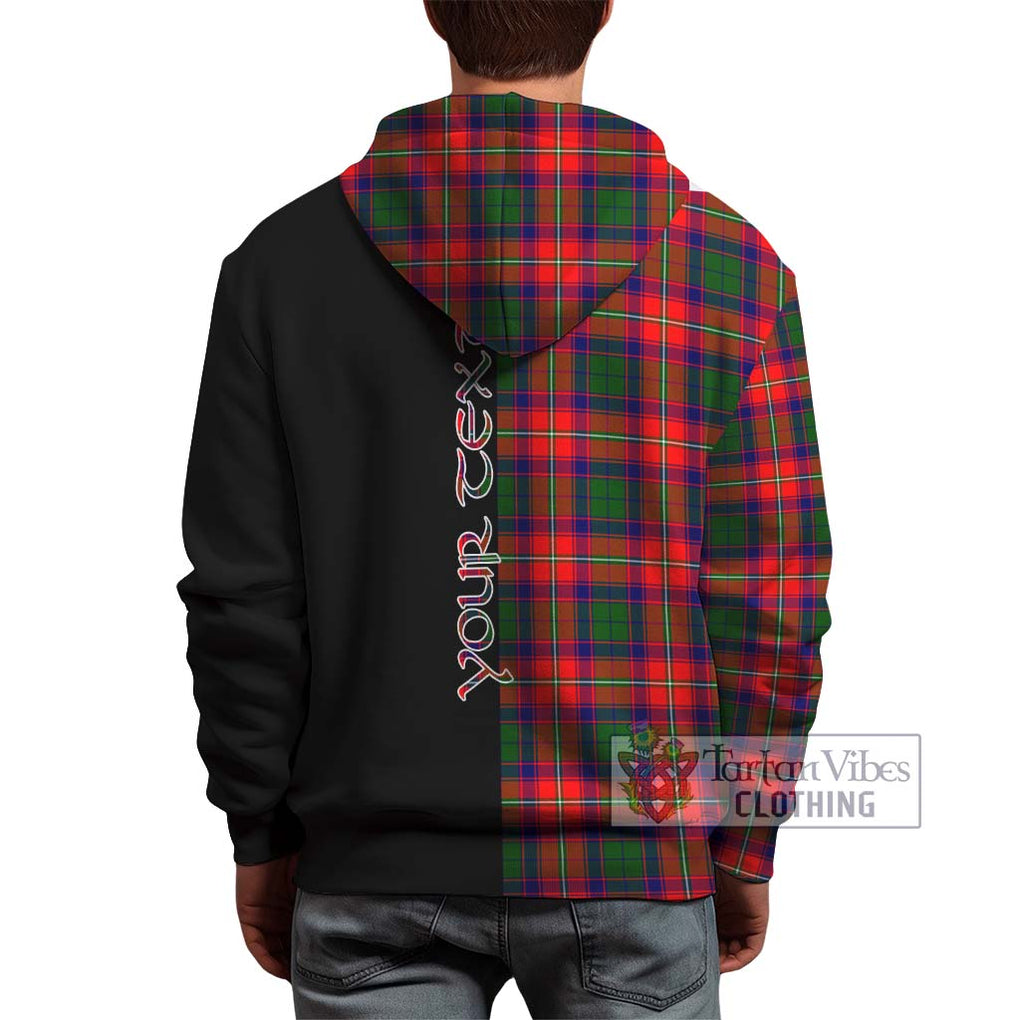 Hopkirk Tartan Hoodie with Family Crest and Half Of Me Style - Tartanvibesclothing Shop