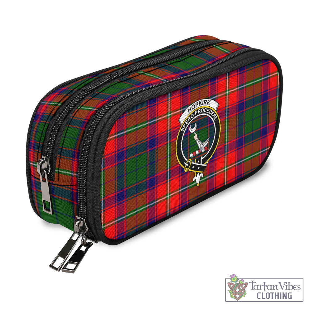 Tartan Vibes Clothing Hopkirk Tartan Pen and Pencil Case with Family Crest