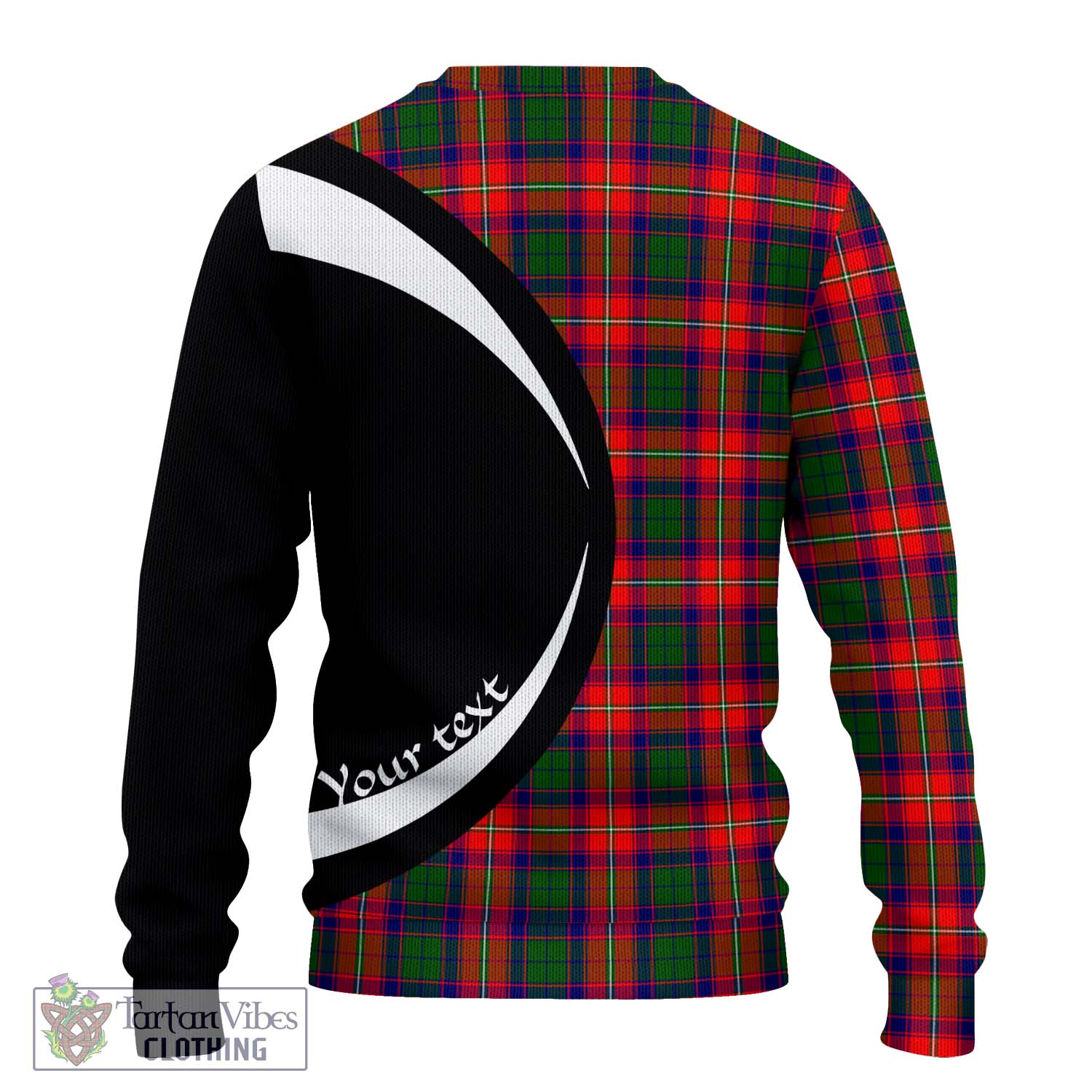 Hopkirk Tartan Ugly Sweater with Family Crest Circle Style - Tartan Vibes Clothing