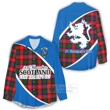 Hopkirk Family Crest Tartan Women's Casual Shirt Celebrate Saint Andrew's Day in Style