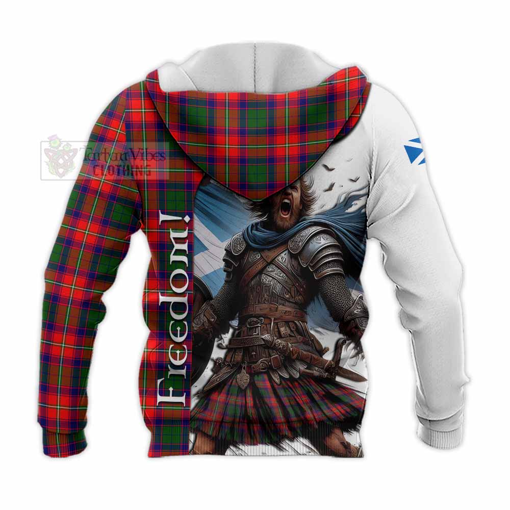 Tartan Vibes Clothing Hopkirk Crest Tartan Knitted Hoodie Inspired by the Freedom of Scottish Warrior