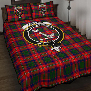 Hopkirk Tartan Quilt Bed Set with Family Crest