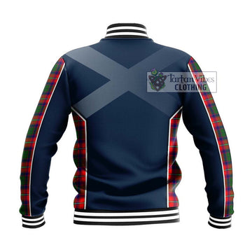 Hopkirk Tartan Baseball Jacket with Family Crest and Lion Rampant Vibes Sport Style