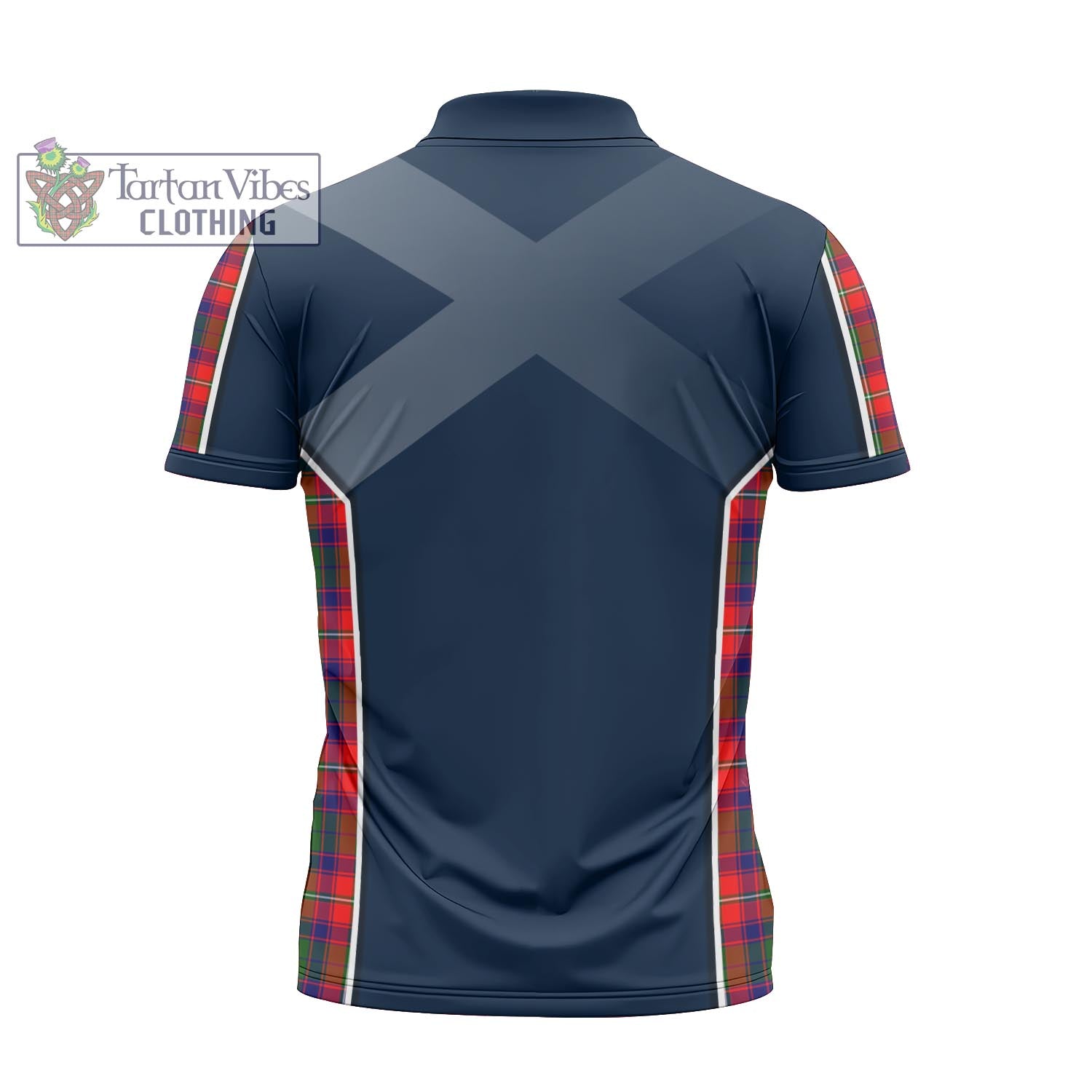 Tartan Vibes Clothing Hopkirk Tartan Zipper Polo Shirt with Family Crest and Scottish Thistle Vibes Sport Style