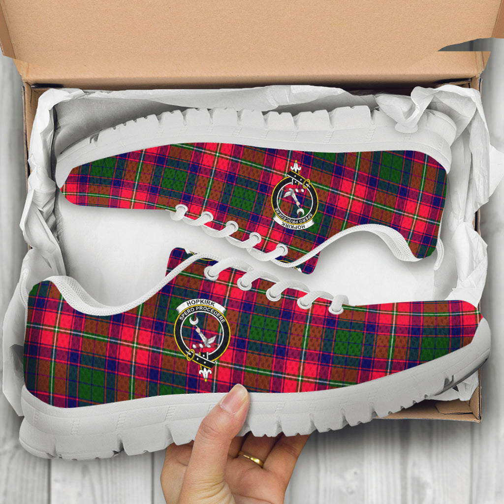 Hopkirk Tartan Sneakers with Family Crest - Tartan Vibes Clothing