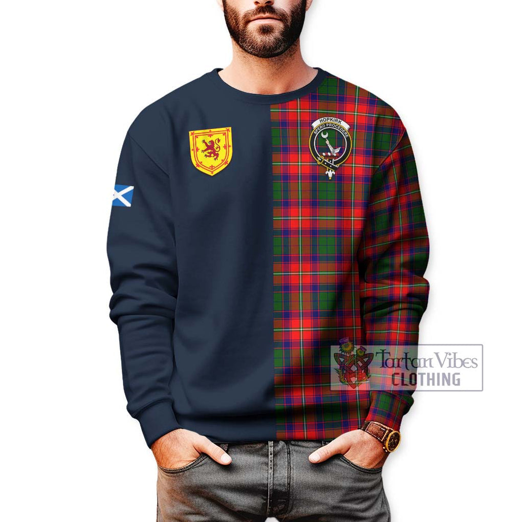 Tartan Vibes Clothing Hopkirk Tartan Sweatshirt with Scottish Lion Royal Arm Half Style