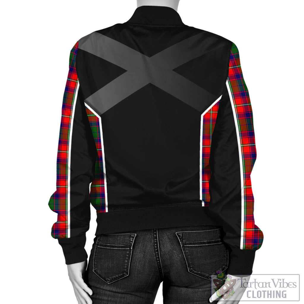 Tartan Vibes Clothing Hopkirk Tartan Bomber Jacket with Family Crest and Scottish Thistle Vibes Sport Style