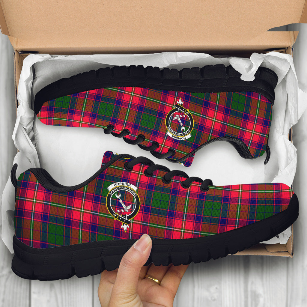 Hopkirk Tartan Sneakers with Family Crest - Tartan Vibes Clothing