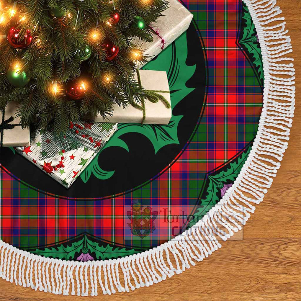 Tartan Vibes Clothing Hopkirk Tartan Christmas Tree Skirt Scottish Thistle Style