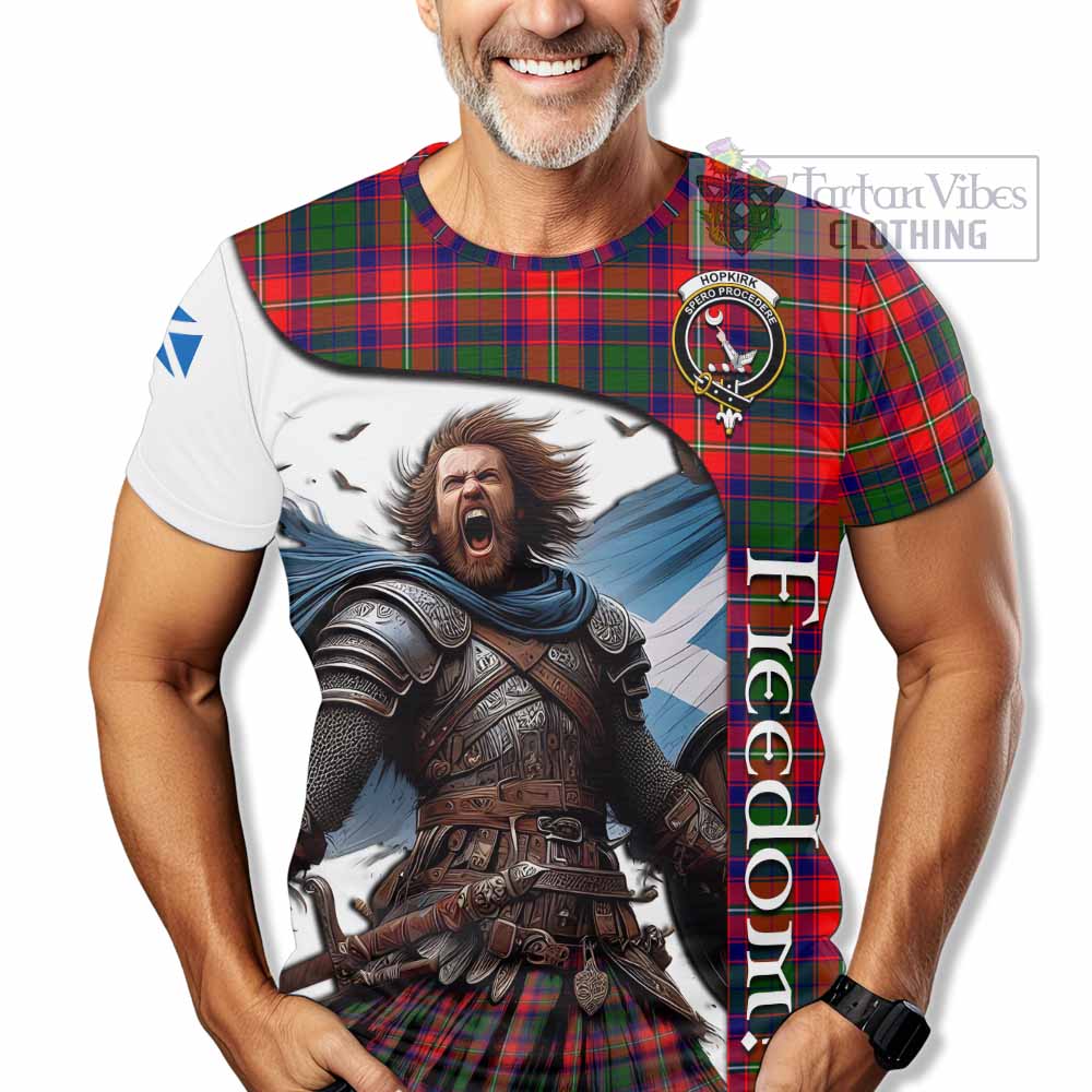 Hopkirk Crest Tartan T-Shirt Inspired by the Freedom of Scottish Warrior