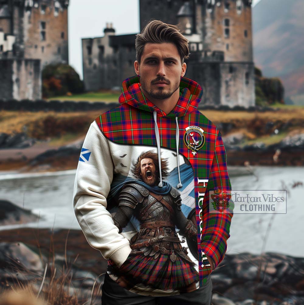 Tartan Vibes Clothing Hopkirk Crest Tartan Cotton Hoodie Inspired by the Freedom of Scottish Warrior