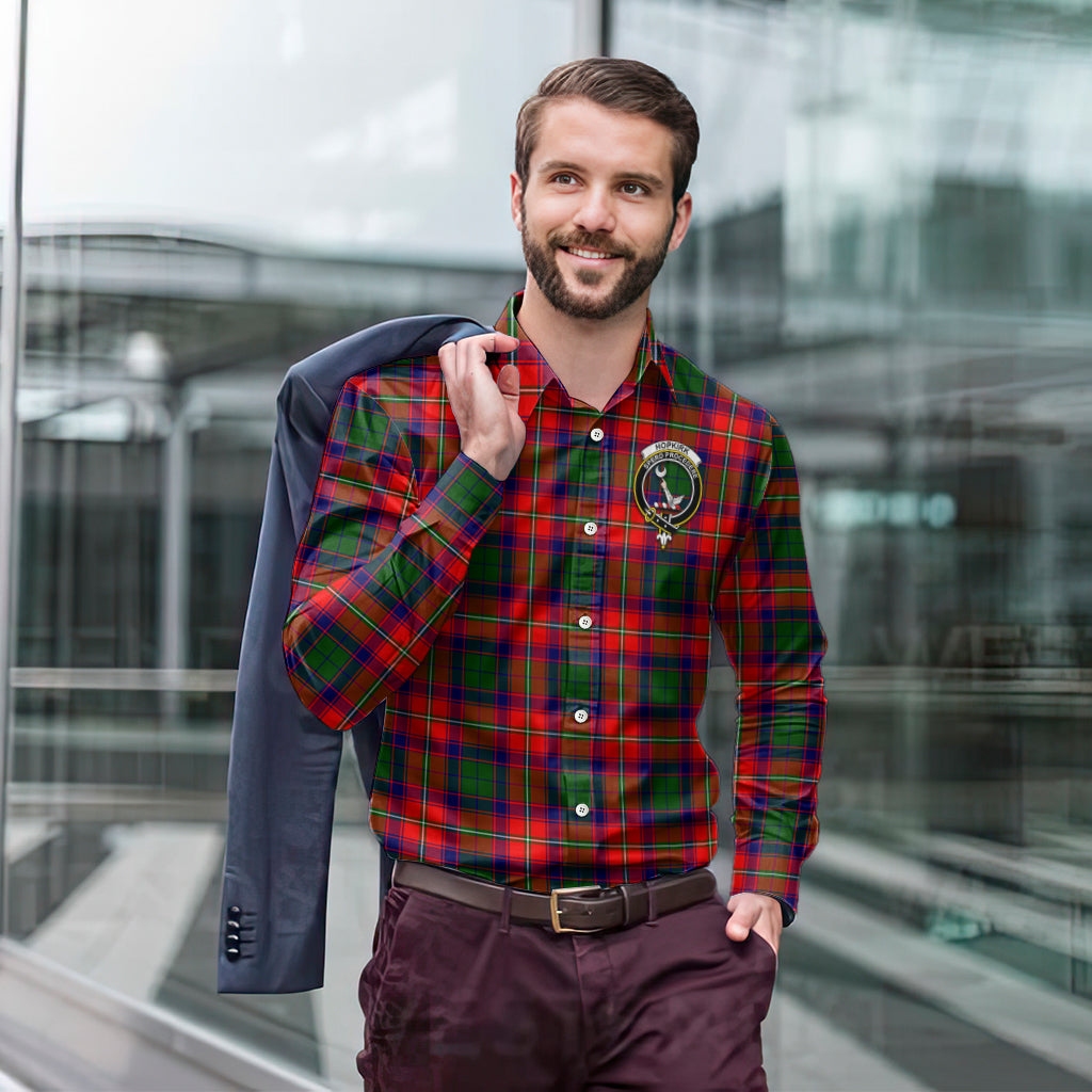 hopkirk-tartan-long-sleeve-button-up-shirt-with-family-crest