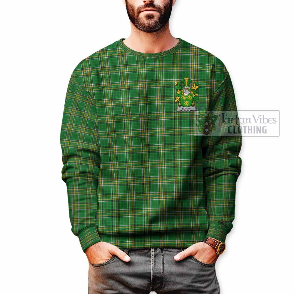 Horan Irish Clan Tartan Sweatshirt with Coat of Arms - Tartan Vibes Clothing