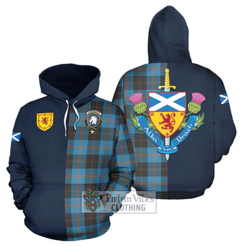 Horsburgh Tartan Hoodie Alba with Scottish Lion Royal Arm Half Style