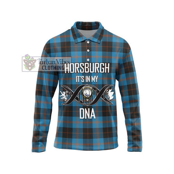 Horsburgh Tartan Long Sleeve Polo Shirt with Family Crest DNA In Me Style