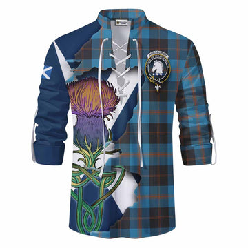 Horsburgh Tartan Family Crest Ghillie Kilt Shirt Scottish Thistle Celtic Inspired Men - Tartan Vibes Clothing