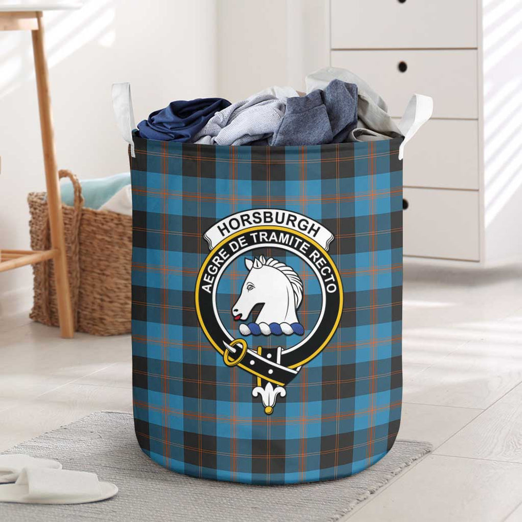 Horsburgh Tartan Laundry Basket with Family Crest One Size - Tartanvibesclothing Shop