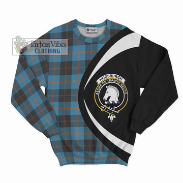 Horsburgh Tartan Sweatshirt with Family Crest Circle Style