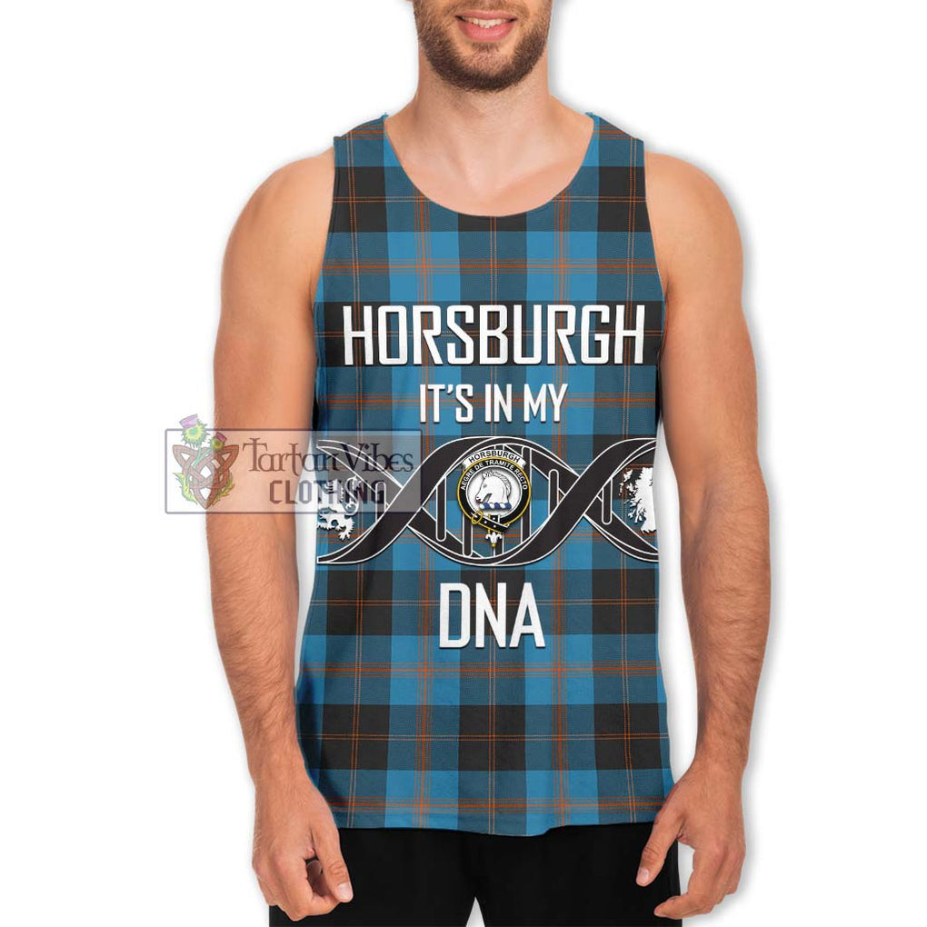 Horsburgh Tartan Men's Tank Top with Family Crest DNA In Me Style Men - Tartanvibesclothing Shop