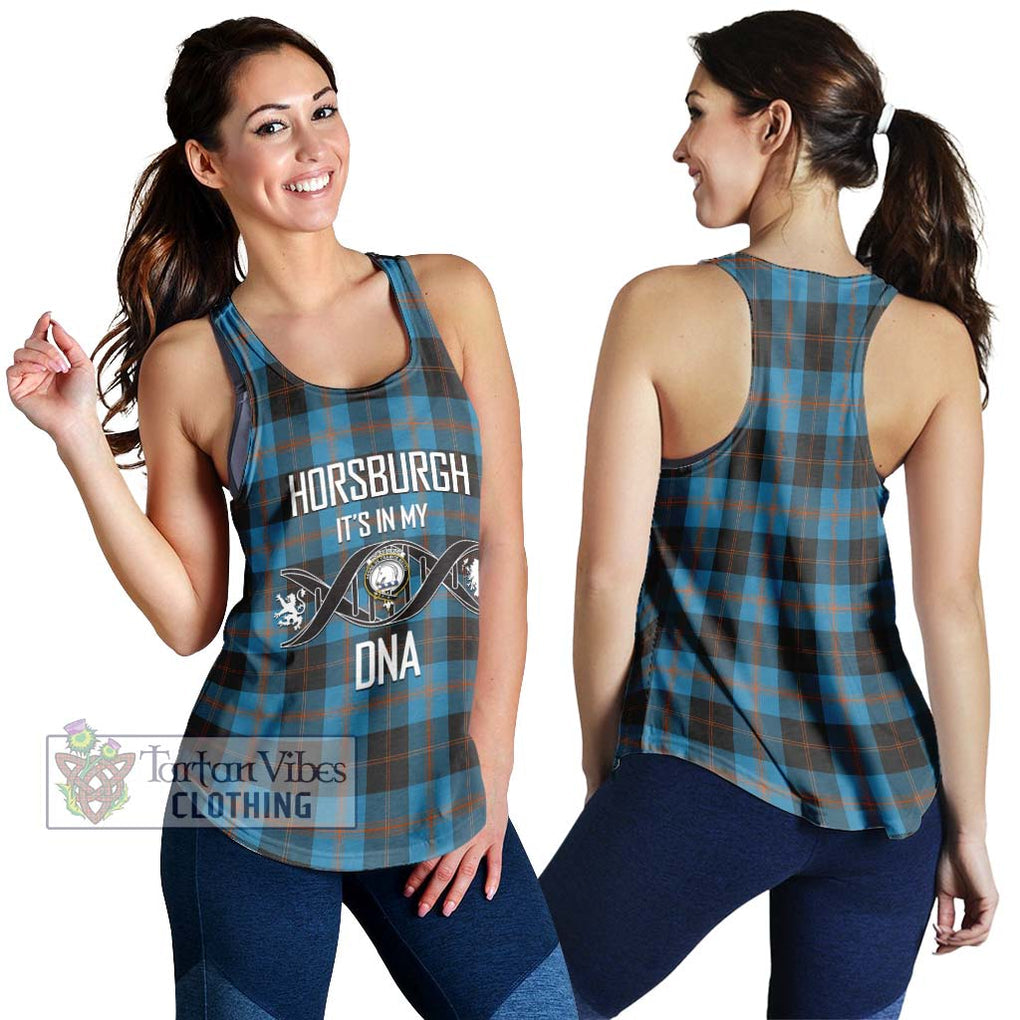 Horsburgh Tartan Women's Racerback Tanks with Family Crest DNA In Me Style 4XL - Tartanvibesclothing Shop